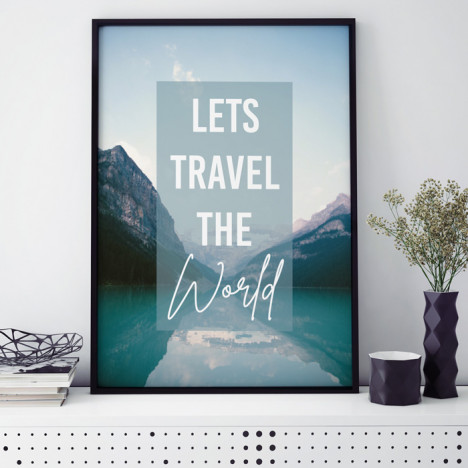 Poster Lets Travel the World