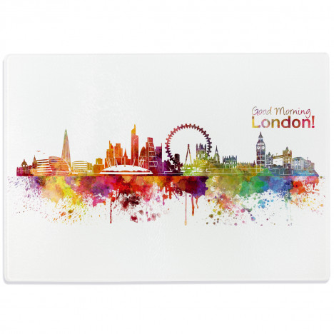 Glasschneidebrett Aquarell Skyline London