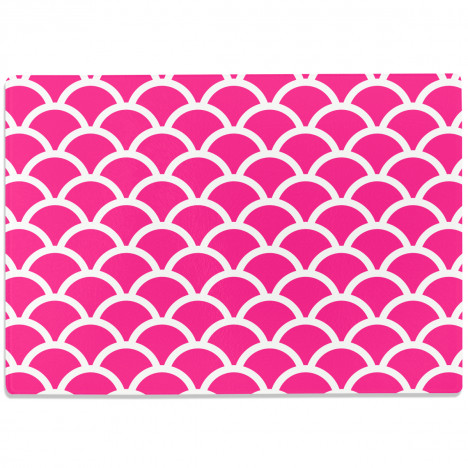 Glasschneidebrett Fischschuppen Muster Pink