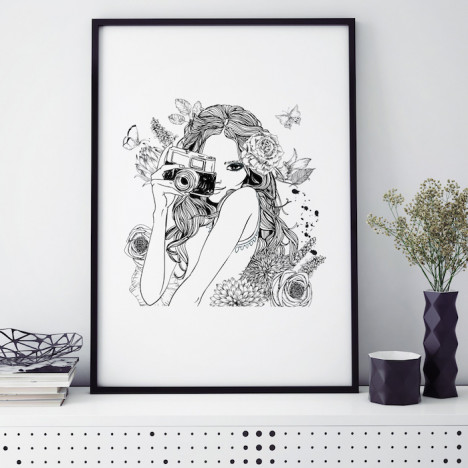 Poster Line Art Alice