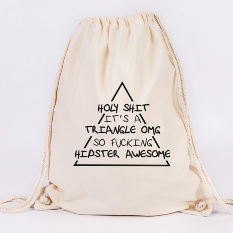 juniwords tunbeutel hipster triangle natur