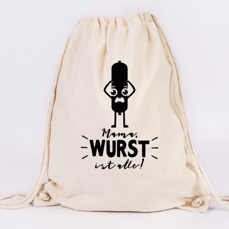 juniwords turnbeutel mama wurst ist alle