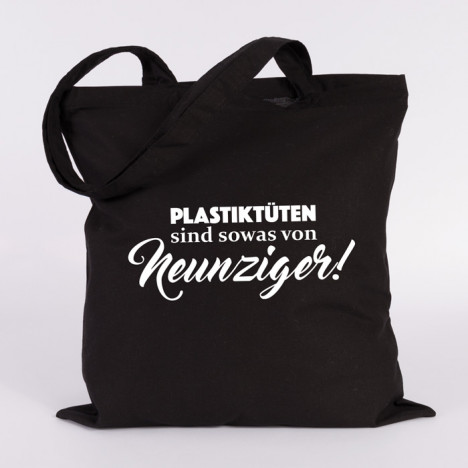 JUNIWORDS Jutebeutel Plastiktüten sind sowas von neunziger! Schwarz