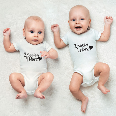 JUNIWORDS Babybodies "2 Seelen 1 Herz" | 2er Set