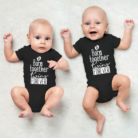JUNIWORDS Babybodies "Born together twins forever" | 2er Set