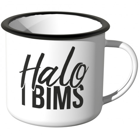 JUNIWORDS Emaille Tasse Halo, I bims