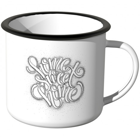 JUNIWORDS Emaille Tasse home sweet home