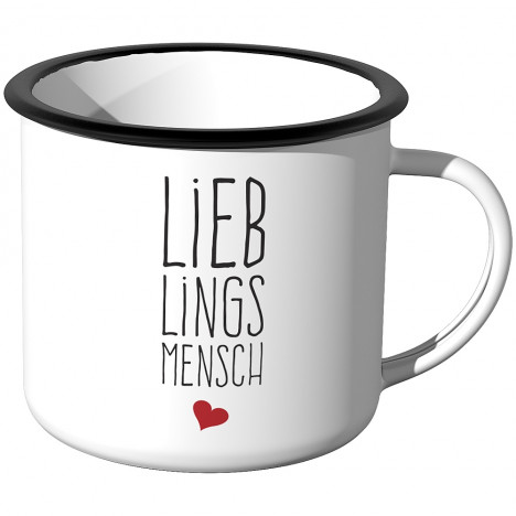 Emaille Tasse Lieblingsmensch - Motiv 4