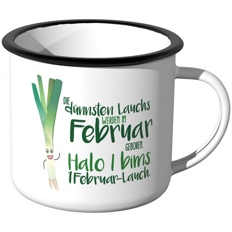 Emaille Tasse I Bims 1 Februar Lauch