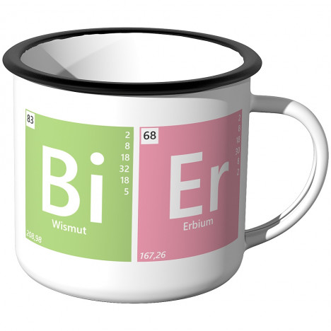 Emaille Tasse Periodensystem - Bier