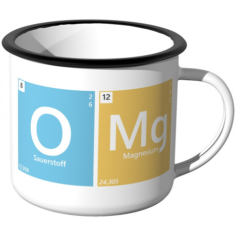 Emaille Tasse Periodensystem - Moin - Motiv 1