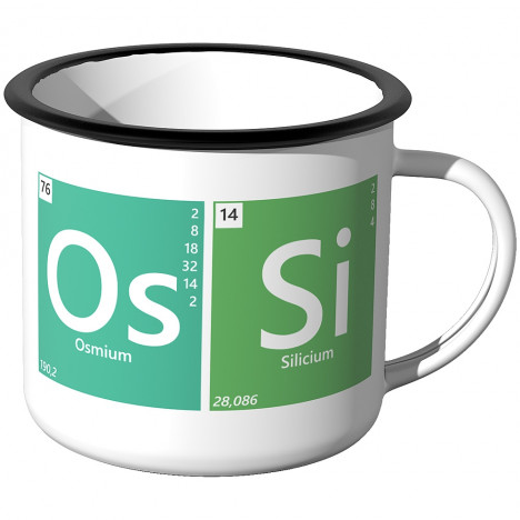 Emaille Tasse Periodensystem - Moin - Motiv 1