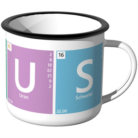 Emaille Tasse Periodensystem - Genius