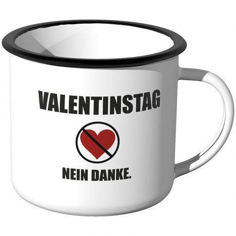 Emaille Tasse Will you be my valentine