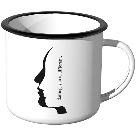 Emaille Tasse darling, you are different