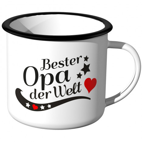 Emaille Tasse Bester Opa der Welt