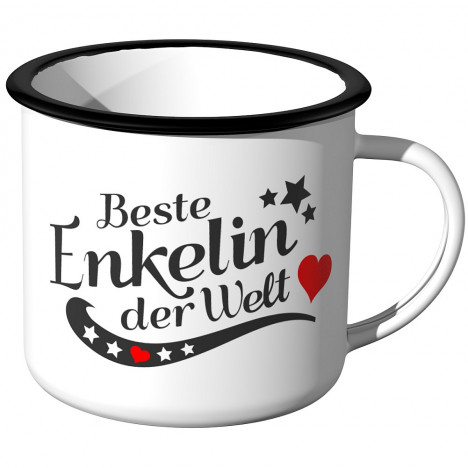 Emaille Tasse Beste Enkelin der Welt 