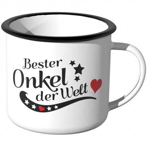 Emaille Tasse Bester Onkel der Welt 