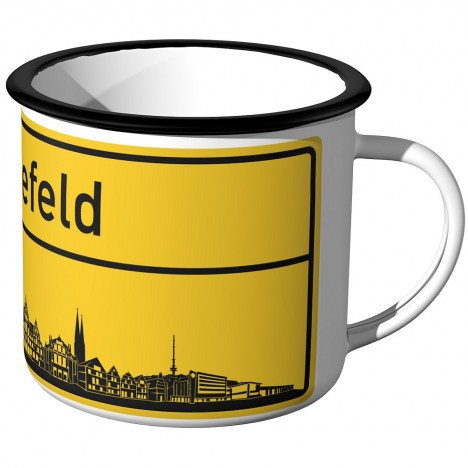 Emaille Tasse Ortschild Bielefeld