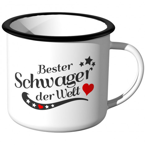 Emaille Tasse Bester Schwager der Welt