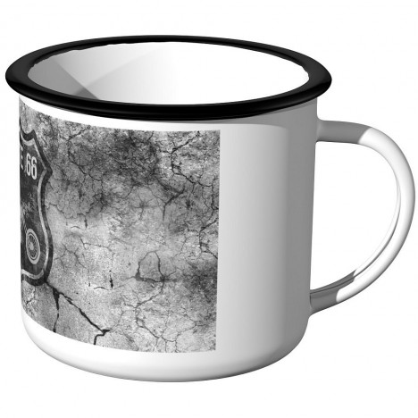 Emaille Tasse Route 66