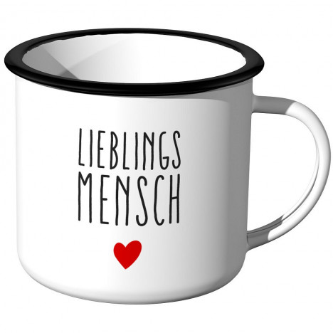 Emaille Tasse Lieblingsmensch