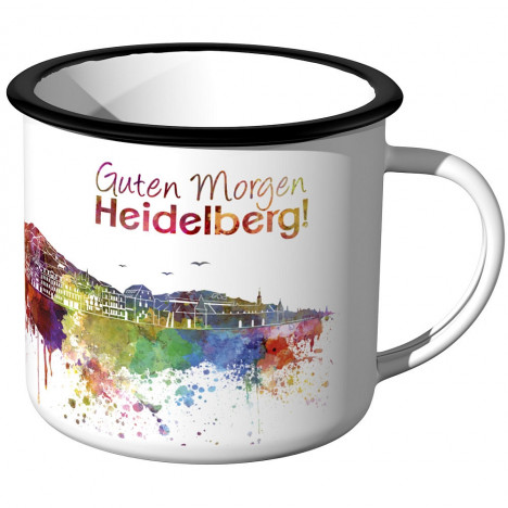 Emaille Tasse Skyline Heidelberg