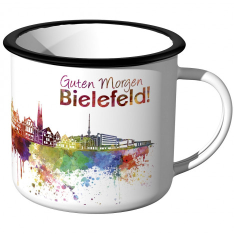 Emaille Tasse Skyline Bielefeld