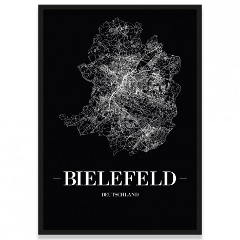 Bielefeld Straßennetz Poster