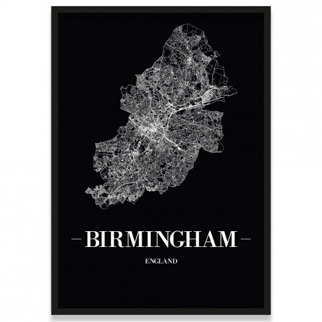 Birmingham gerahmtes Poster