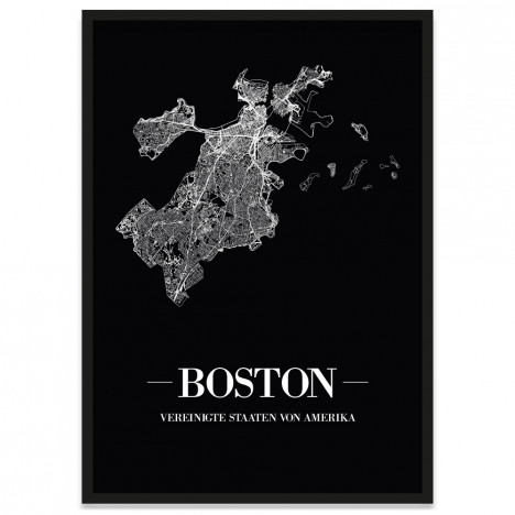 Boston mit Straßenplan