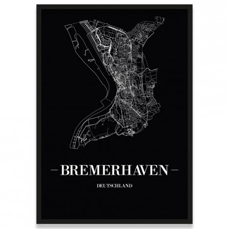 Poster Bremerhaven Straßennetz