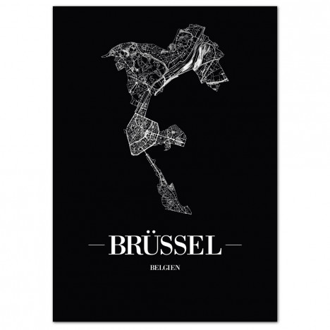 Stadt Brüssel mit Straßennetz
