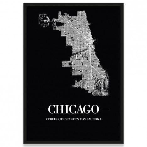 Poster Chicago Rahmen