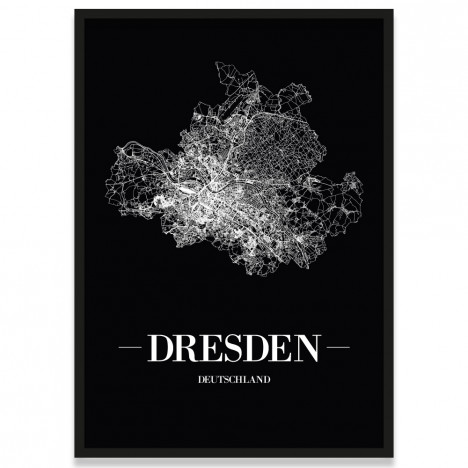 Stadtposter Dresden Bilderrahmen