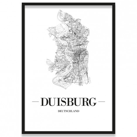 Poster Duisburg mit Bilderrahmen