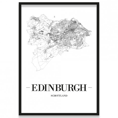 Poster Edinburgh mit Rahmen