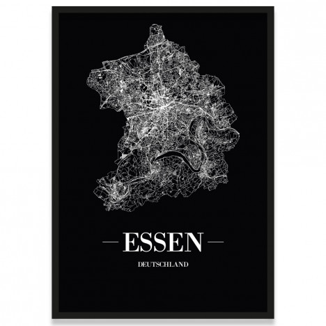 Poster Essen mit Rahmen