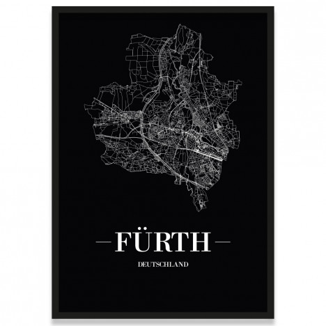 Poster Fürth Straßennetz