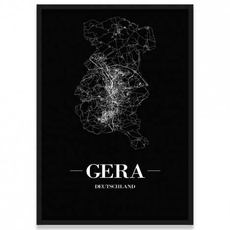Gera Poster Bilderrahmen Straßen