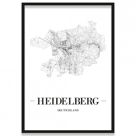 Poster Heidelberg mit Bilderrahmen