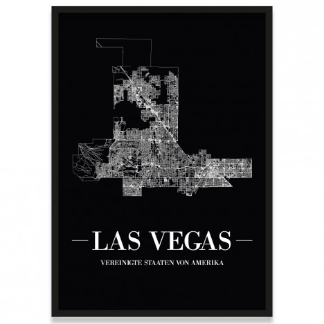 Poster Las Vegas Stadtplan