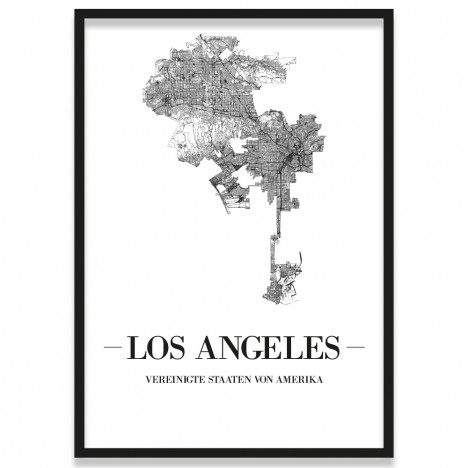 Poster Los Angeles mit Bilderrahmen