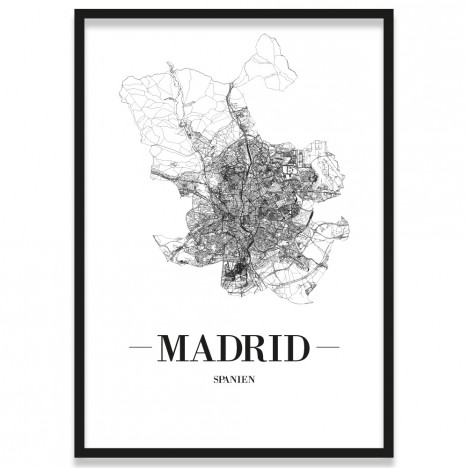 Poster Madrid Mit Bilderrahmen