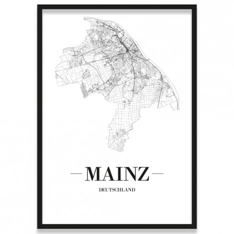 Poster Mainz mit Bilderrahmen