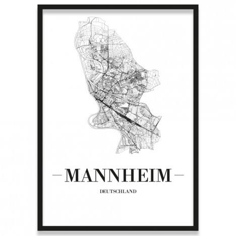 Stadtposter Mannheim gerahmt