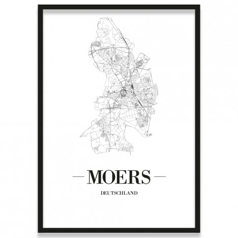 Stadtposter Moers gerahmt