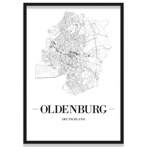 Stadtposter Oldenburg Bilderrahmen