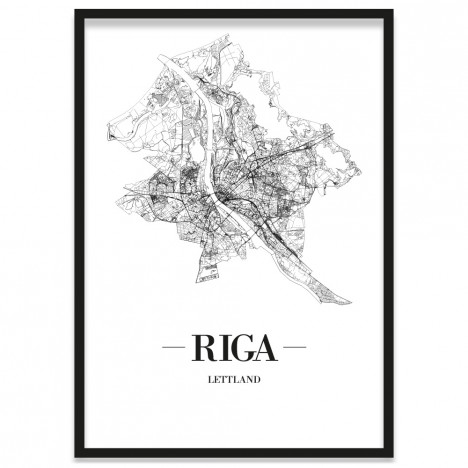 Stadtposter Riga Rahmen