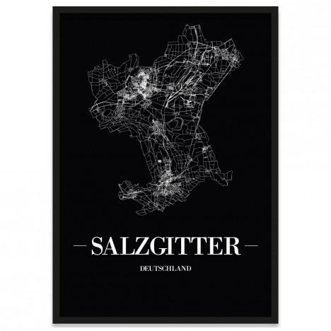 Salzgitter Poster mit Rahmen